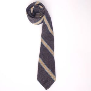 VTG Sears Traditional Collection Tie 100% Wool 52 x 2.75" Brown Striped 1950s